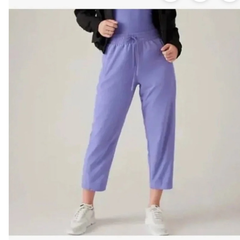 Athleta Arrival Straight Leg Ankle Pants Lavendar Purple Blue #586940 2T NWOT‎